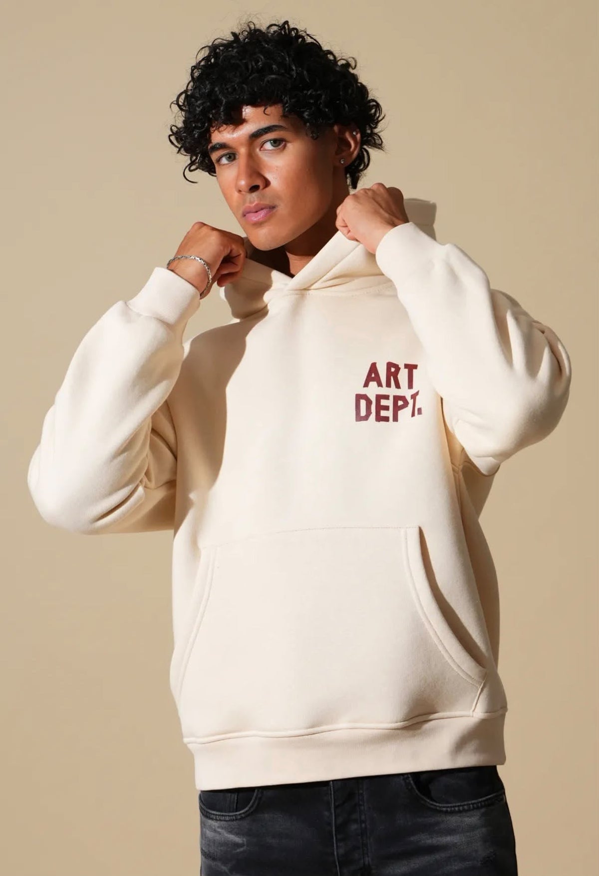 Sweat a capuche ecru ART DEPT