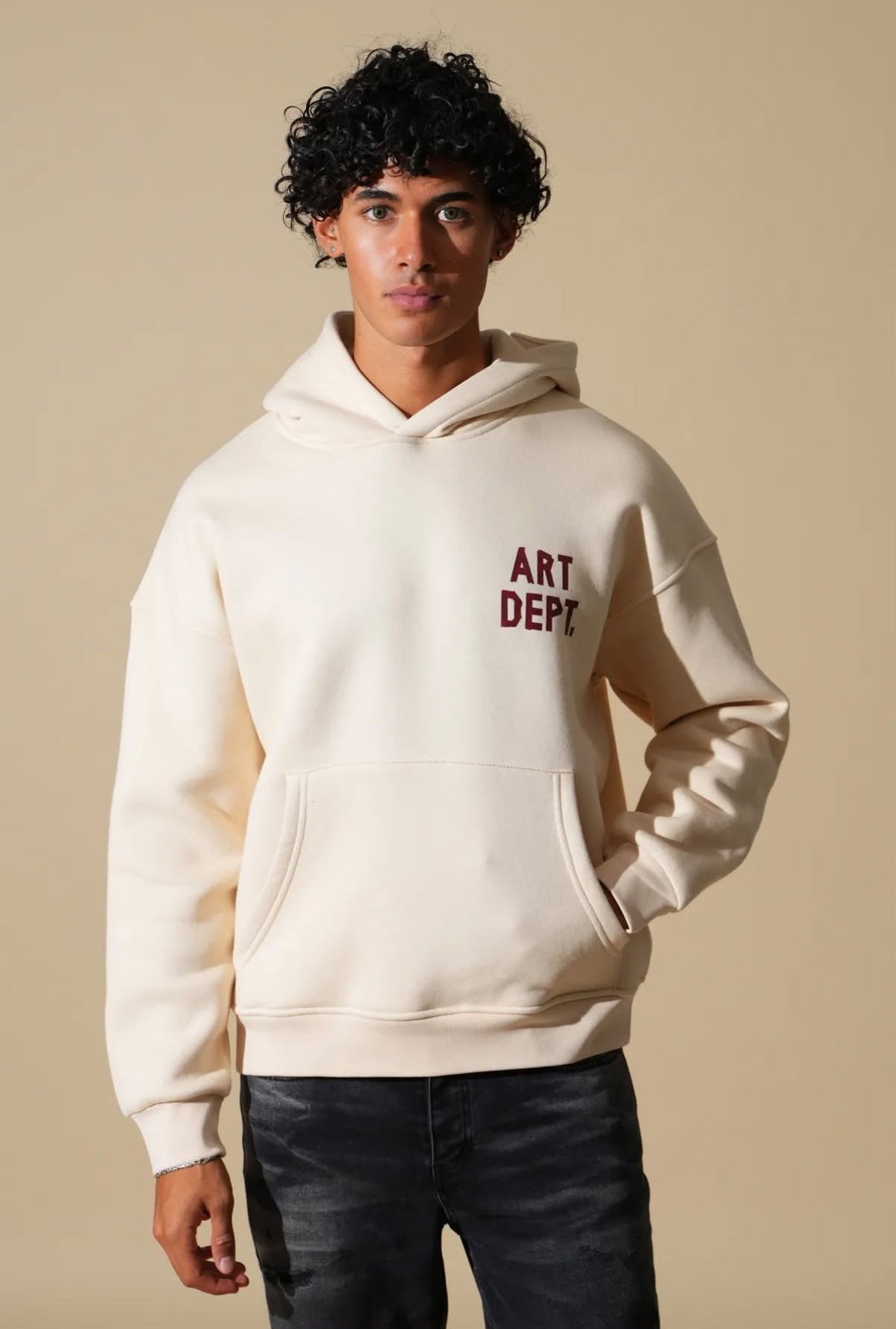 Sweat a capuche ecru ART DEPT