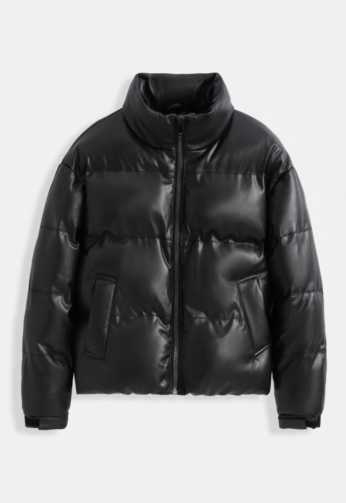 Veste matelasse brillante noire