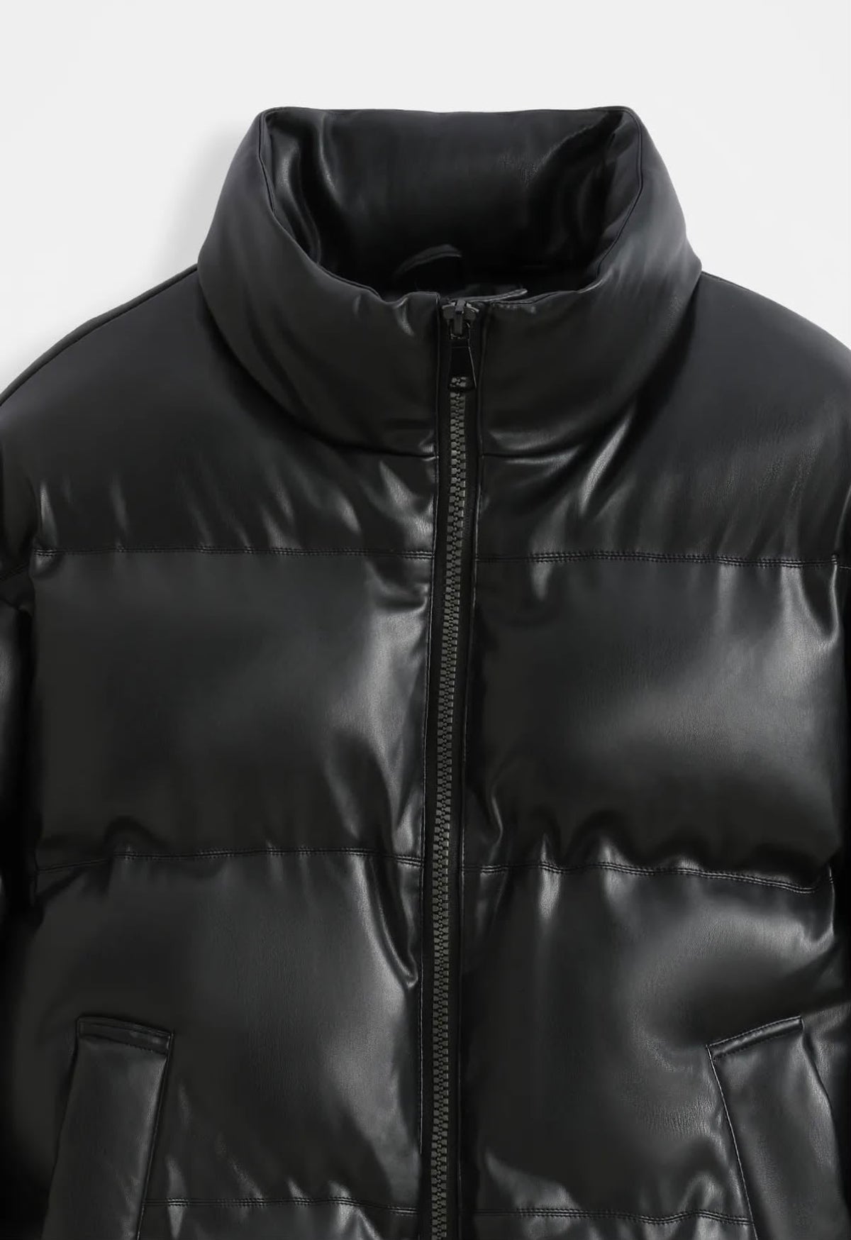 Veste matelasse brillante noire