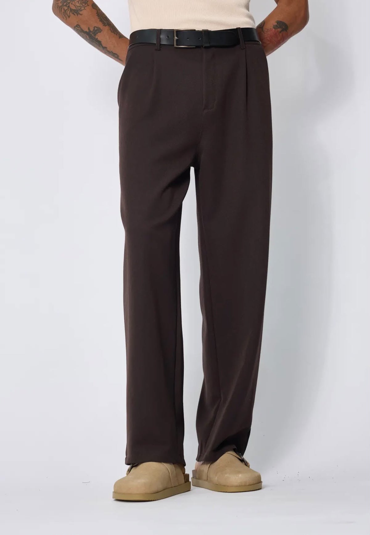 Pantalon chino brun