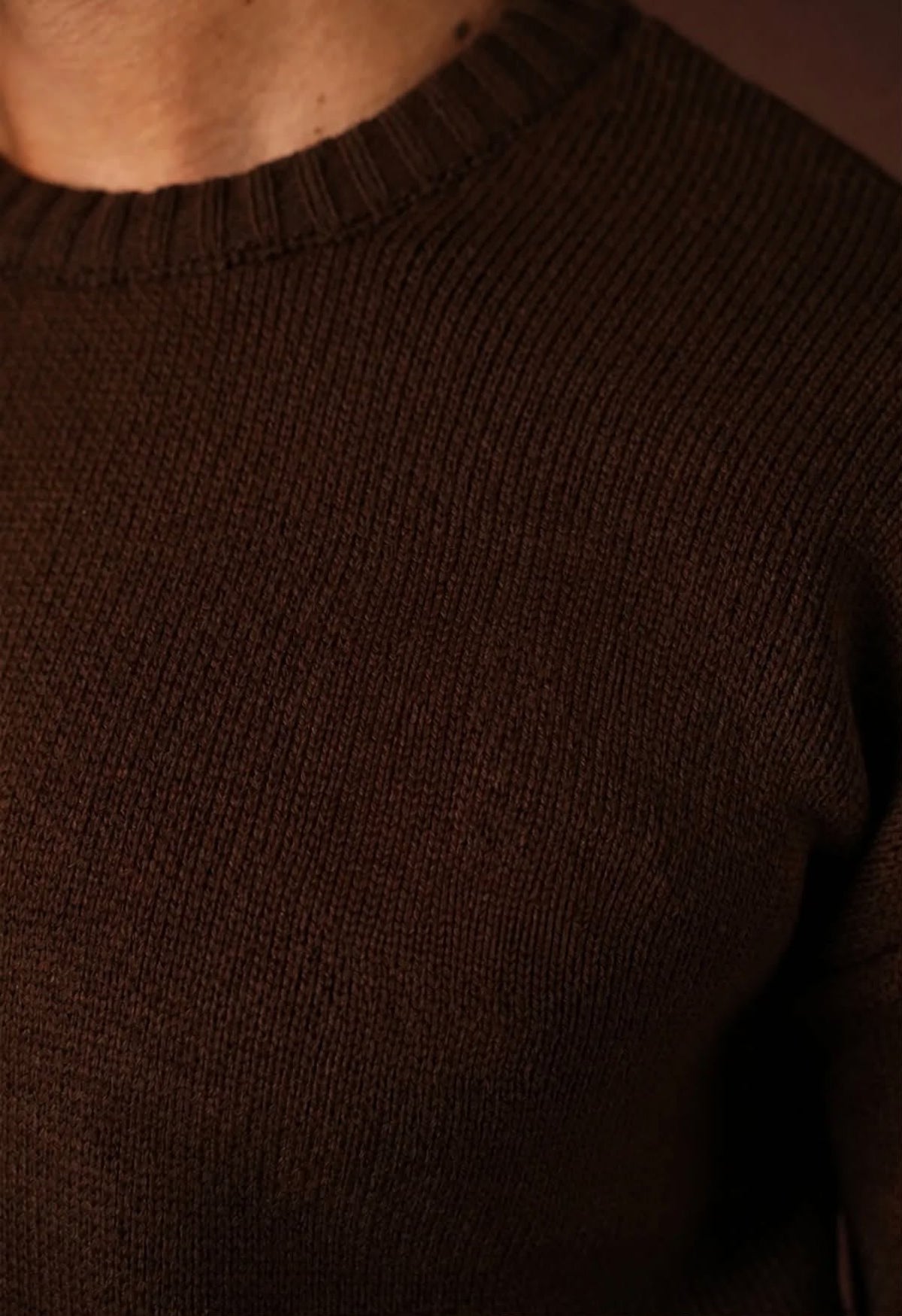 Pull en tricot marron