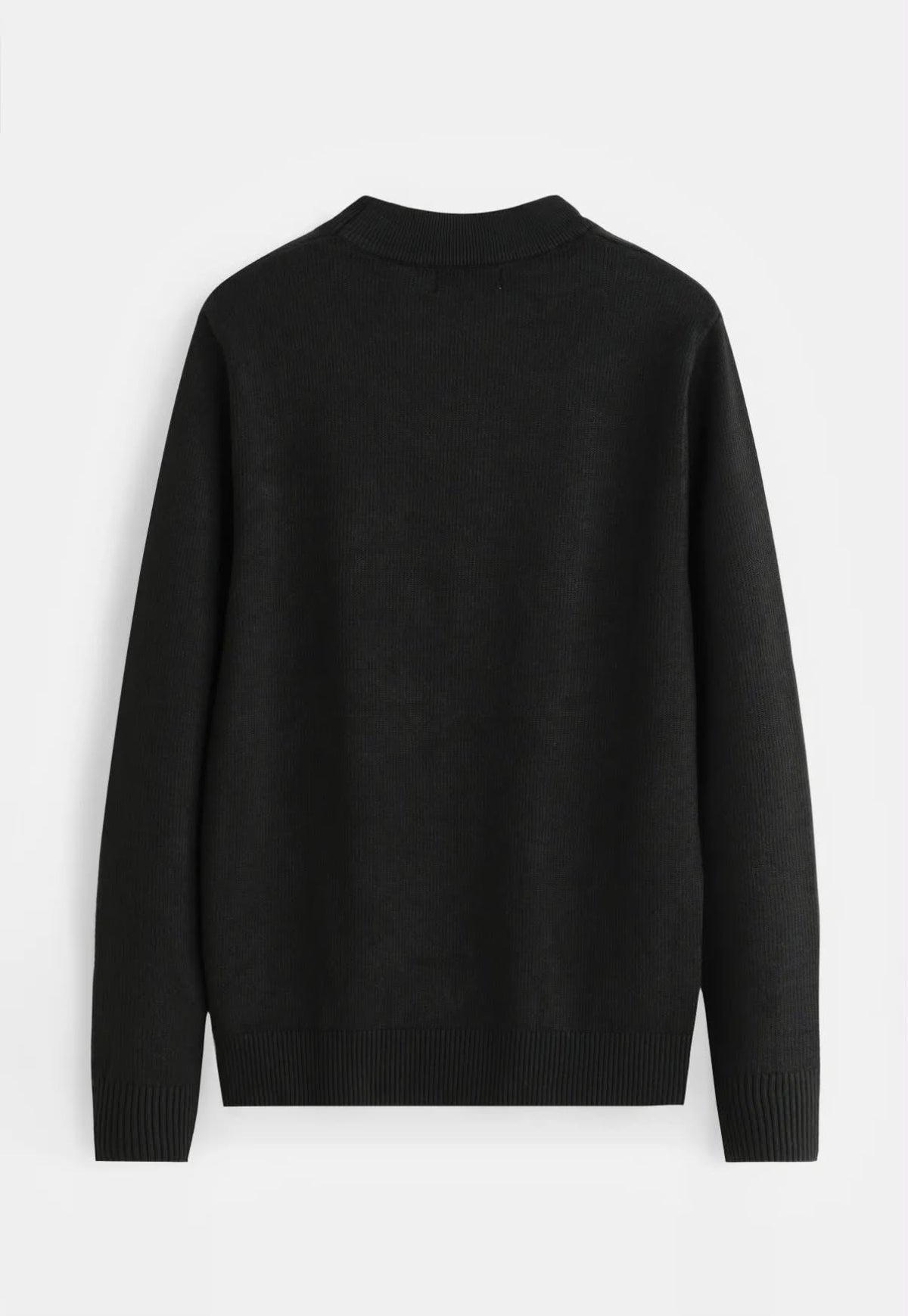 Pull noir col demi-montant - dos