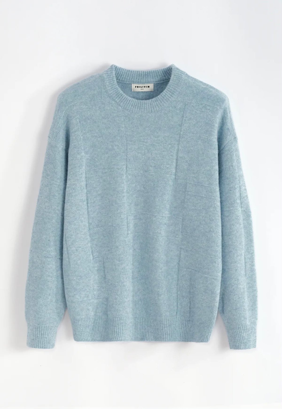 Pull a motif bleu ciel