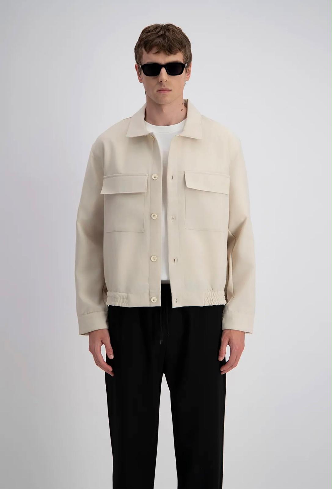 Veste à Bouton Beige