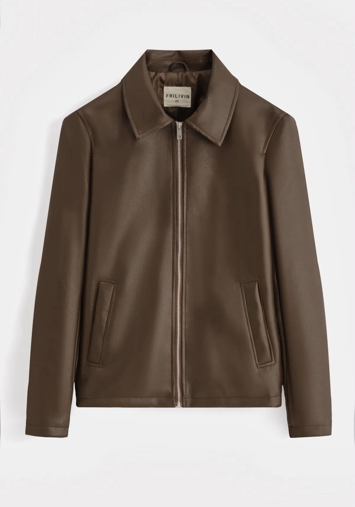 Veste Cuir Brun