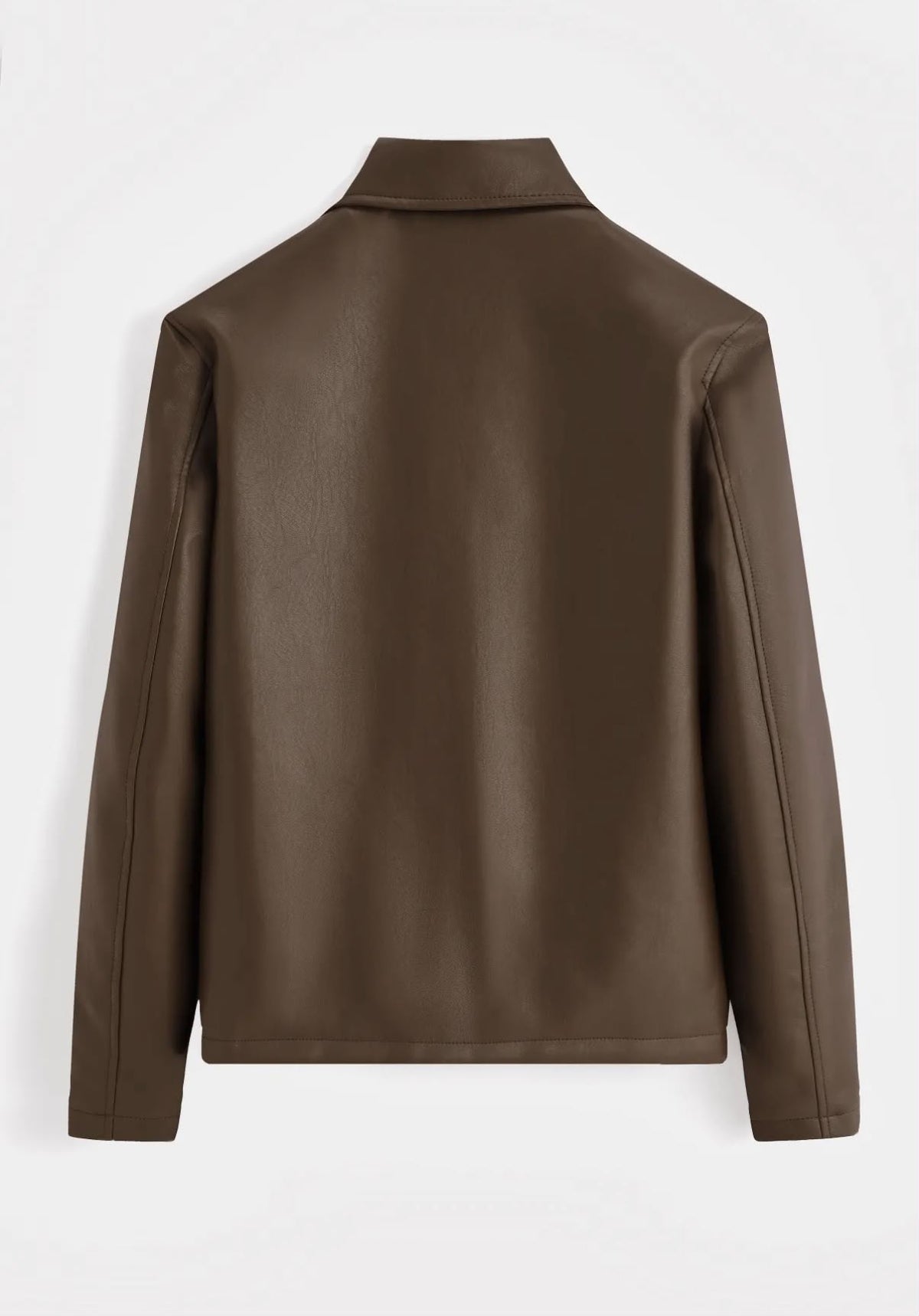 Veste Cuir Brun